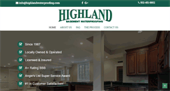 Desktop Screenshot of highlandwaterproofing.com
